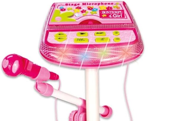Bontempi - Microphone, Pink Triangle, 340x340x800mm, 40 4071