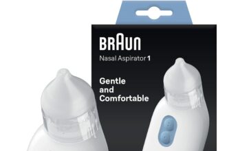 Braun Nasal Aspirator 1 , Mucus Removal Device , Blocked Nose Relief |Electric Suction |Suitable for Babies and Children , Dishwasher Safe , BNA100