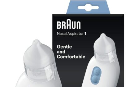 Braun Nasal Aspirator 1 , Mucus Removal Device , Blocked Nose Relief |Electric Suction |Suitable for Babies and Children , Dishwasher Safe , BNA100