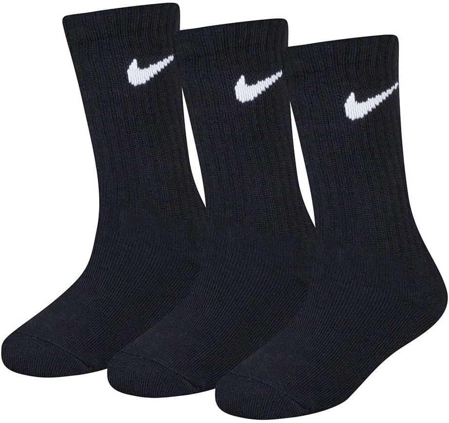 NIKE Boy's Kids Basic Pack Crew 3pk Socks Eu 27-35