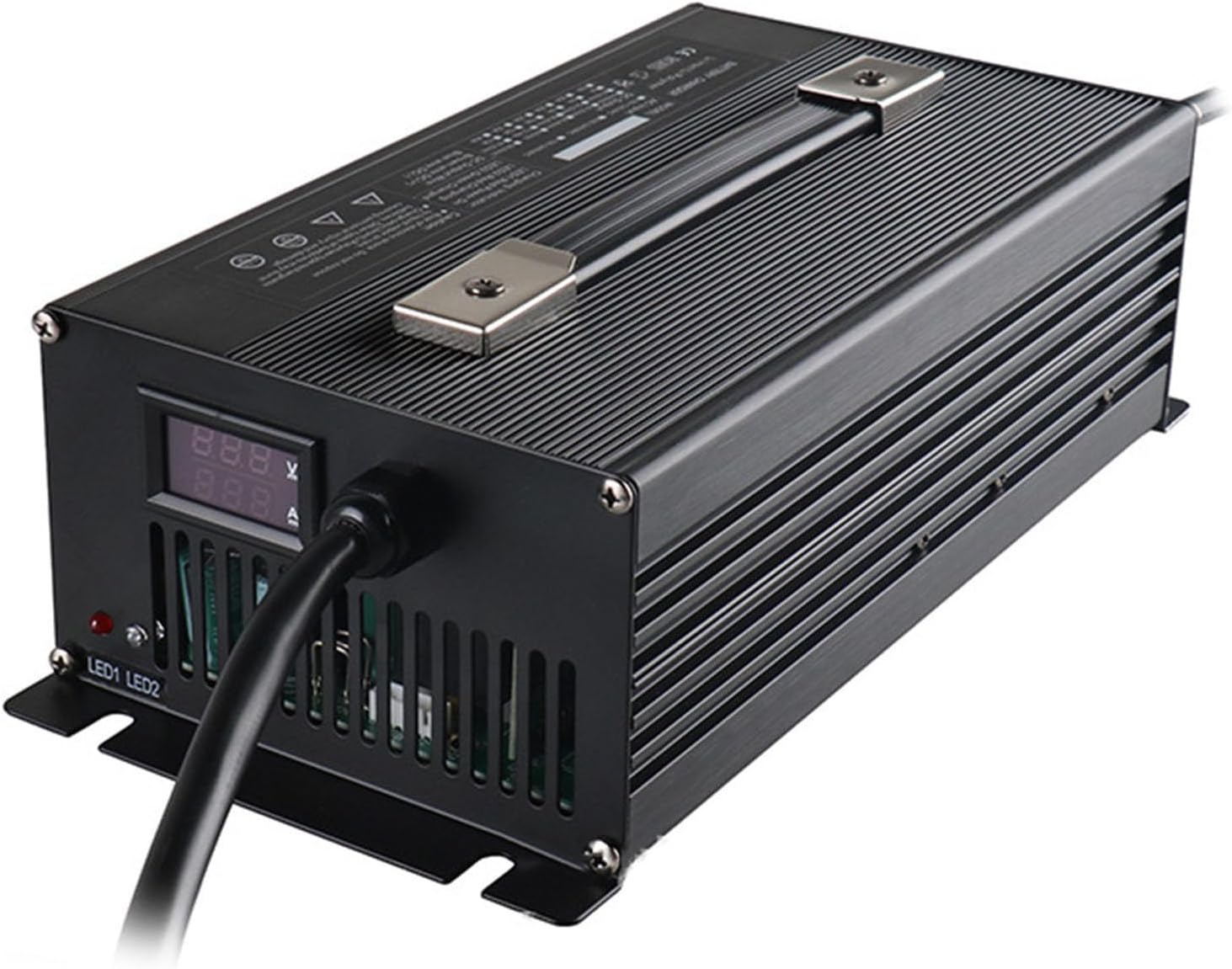 Caricabatterie per carrelli elevatori Caricabatterie per batterie al Piombo 36V 30A 36V con Display LCD per carrelli elevatori elettrici, transpallet, lavasciuga Pavimenti