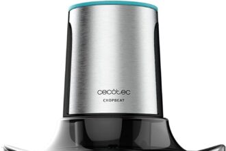 Cecotec ChopBeat 2000 Vindaloo Glass Chopper, 500W Power, Shredder, Cut and Slice, Blade with 4 Stainless Steel Blades, 2 Speed, 500 g Glass Bowl