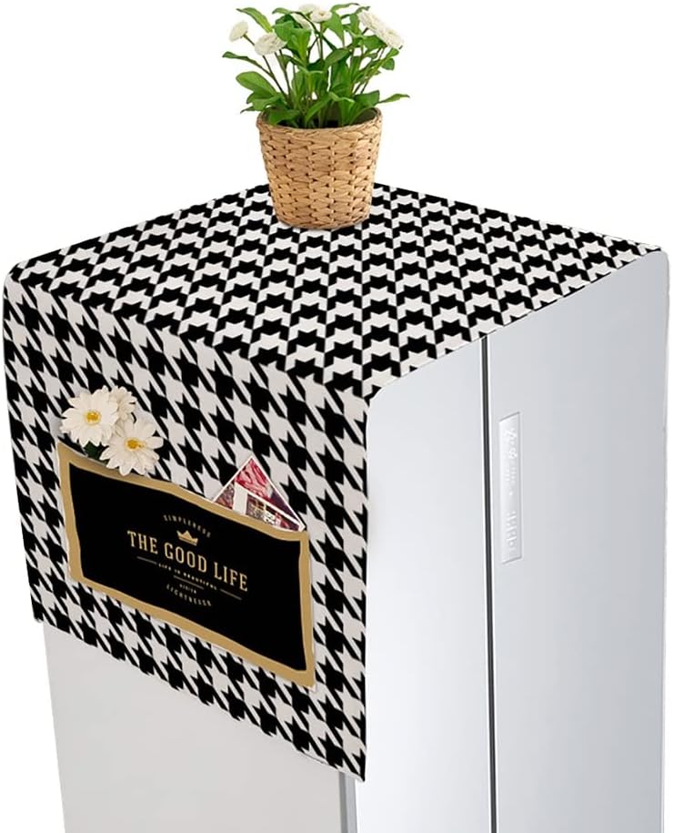 Coperture superiori per lavasciuga, coperchio antipolvere per frigorifero, con tasche laterali portaoggetti, protezione per elettrodomestici per frigorifero da cucina ( Color : A , Size : 140*45cm )