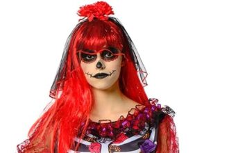 RUBIES Costume Le Catrina per donne, Vestito stampato e fascia, Ufficiale Rubies per Halloween, Carnevale, Feste e cosplay