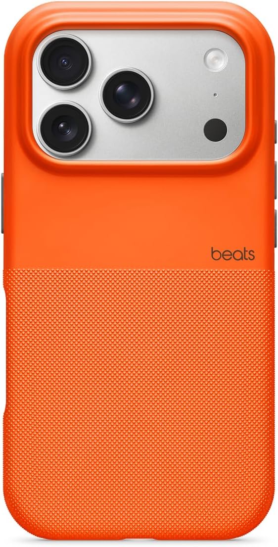 Beats iPhone 17 Pro Rugged Case with MagSafe and Camera Control, Scratch and Drop Tested with Matte Texture and Microfiber Lining - Sierra Orange