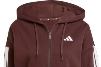 adidas Essentials 3-Stripes Full-Zip Fleece Hoodie Women's Hooded Sweatshirt (Pack of 1)