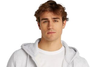 Tommy Jeans Men's Sweatshirt with Zip Flag Zip Thru with Hood