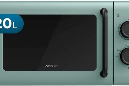 Cecotec Proclean 3110 Green 700W Microwave Oven with Grill 20 Litres in 6 Levels and 800 W Grid, Defrost Mode, Fine Cooking Signal, Indoor Lamp, Timer 30 Minutes