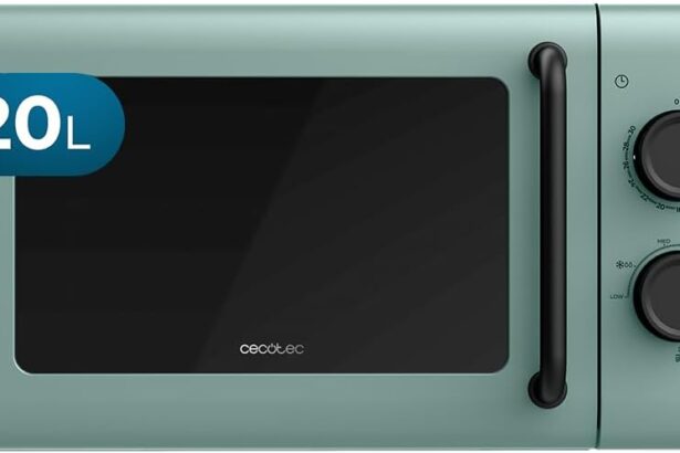 Cecotec Proclean 3110 Green 700W Microwave Oven with Grill 20 Litres in 6 Levels and 800 W Grid, Defrost Mode, Fine Cooking Signal, Indoor Lamp, Timer 30 Minutes