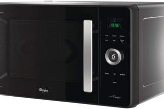 Whirlpool JQ 280 MB – Dimensions 54.8 cm x 52.5 cm x 33.3 cm, Microwave Oven 27 Litres with Power 1000 W Microwave and 1000 W Grill. Microwave Oven with Crisp Function for Crisp Food, XXL Cavity