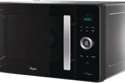 Whirlpool JQ 280 MB – Dimensions 54.8 cm x 52.5 cm x 33.3 cm, Microwave Oven 27 Litres with Power 1000 W Microwave and 1000 W Grill. Microwave Oven with Crisp Function for Crisp Food, XXL Cavity