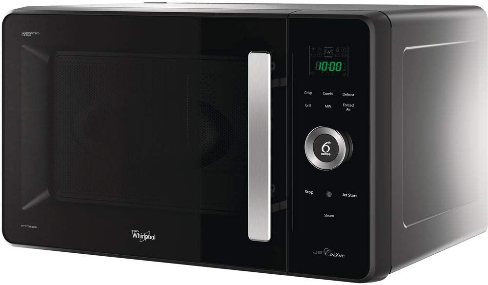 Whirlpool JQ 280 MB – Dimensions 54.8 cm x 52.5 cm x 33.3 cm, Microwave Oven 27 Litres with Power 1000 W Microwave and 1000 W Grill. Microwave Oven with Crisp Function for Crisp Food, XXL Cavity