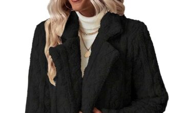 Women's Long Coat Fleece Winter Coat Reversible Furry Fur with Pockets Jackets