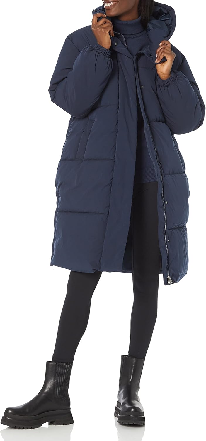 Amazon Essentials Women's Oversized Hooded Long Down Jacket (Available in Plus Size)