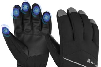 KUTOOK Winter Gloves Men and Women Thermal Gloves Cycling Gloves Winter Touchscreen Waterproof Windproof Ski and Snowboard Gloves with Pockets Bike Gloves for Outdoor Sports