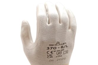 Showa 5410308 370-NBR Gloves, White, Nitrile CE-2, Size 8L