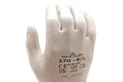 Showa 5410308 370-NBR Gloves, White, Nitrile CE-2, Size 8L