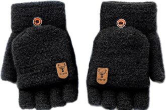 YVIIWL Thermal Fingerless Gloves Soft Touch Screen Winter Warm Men Women Children Bicycle MTB Osteoarthritis
