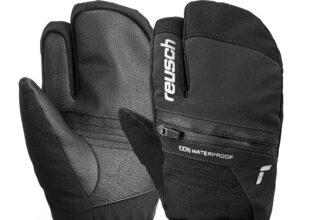 Reusch Lando R-TEX Junior 3 Finger Ski Gloves, Extra Warm, Waterproof and Breathable, 6