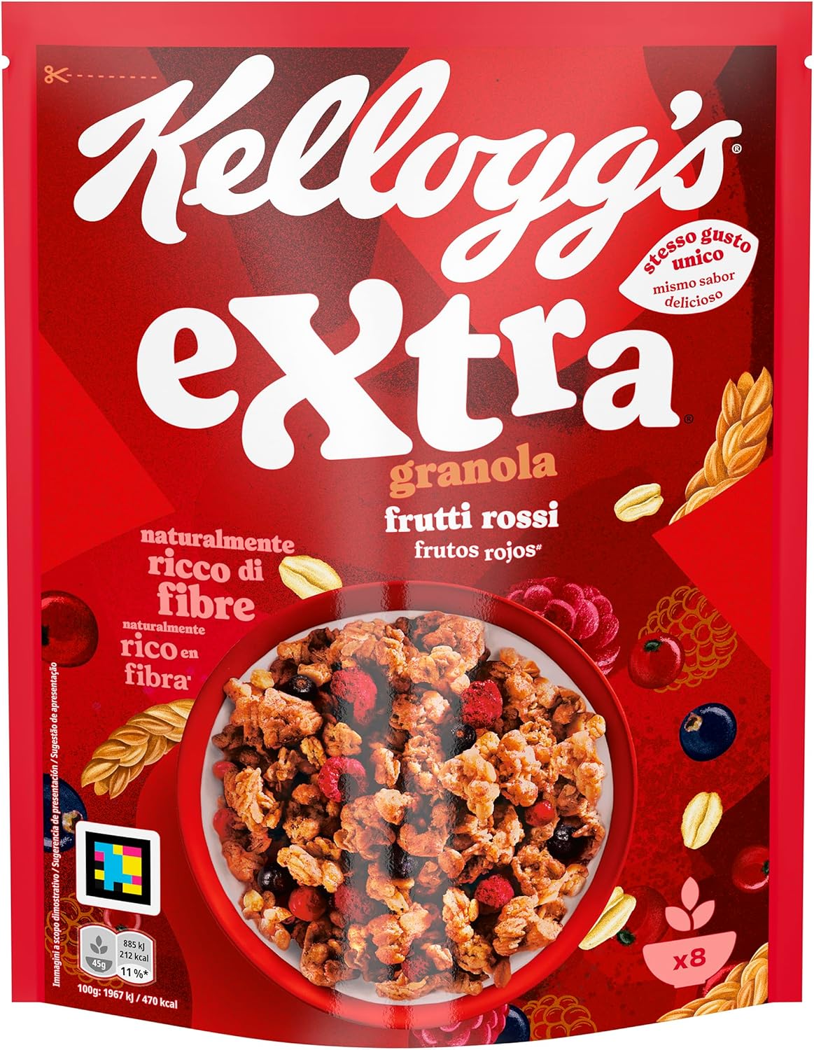 Kellogg's Extra Cereals | Red Fruit Flavour | Granola with Crunchy Oats | Single Pack of 375 g (1 x 375 g)