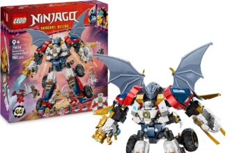 LEGO NINJAGO Mech Ultra Zane Combiner – Robot Toy 4 in 1 Separable in Plane, Car, Dragon and Action Figure with 6 Minifigures, Games for Children from 9 Years from The Dragon Revolt 71834