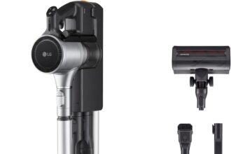 LG CordZero A9K Core3S, Cordless Vacuum Cleaner, Kompressor System, 260W, Autonomy 120 min, 2 Batteries, 1 Brush + 2 Accessories, Wi-Fi, 5-Layer Filter, 3 Installation Modes, Fantasy Silver