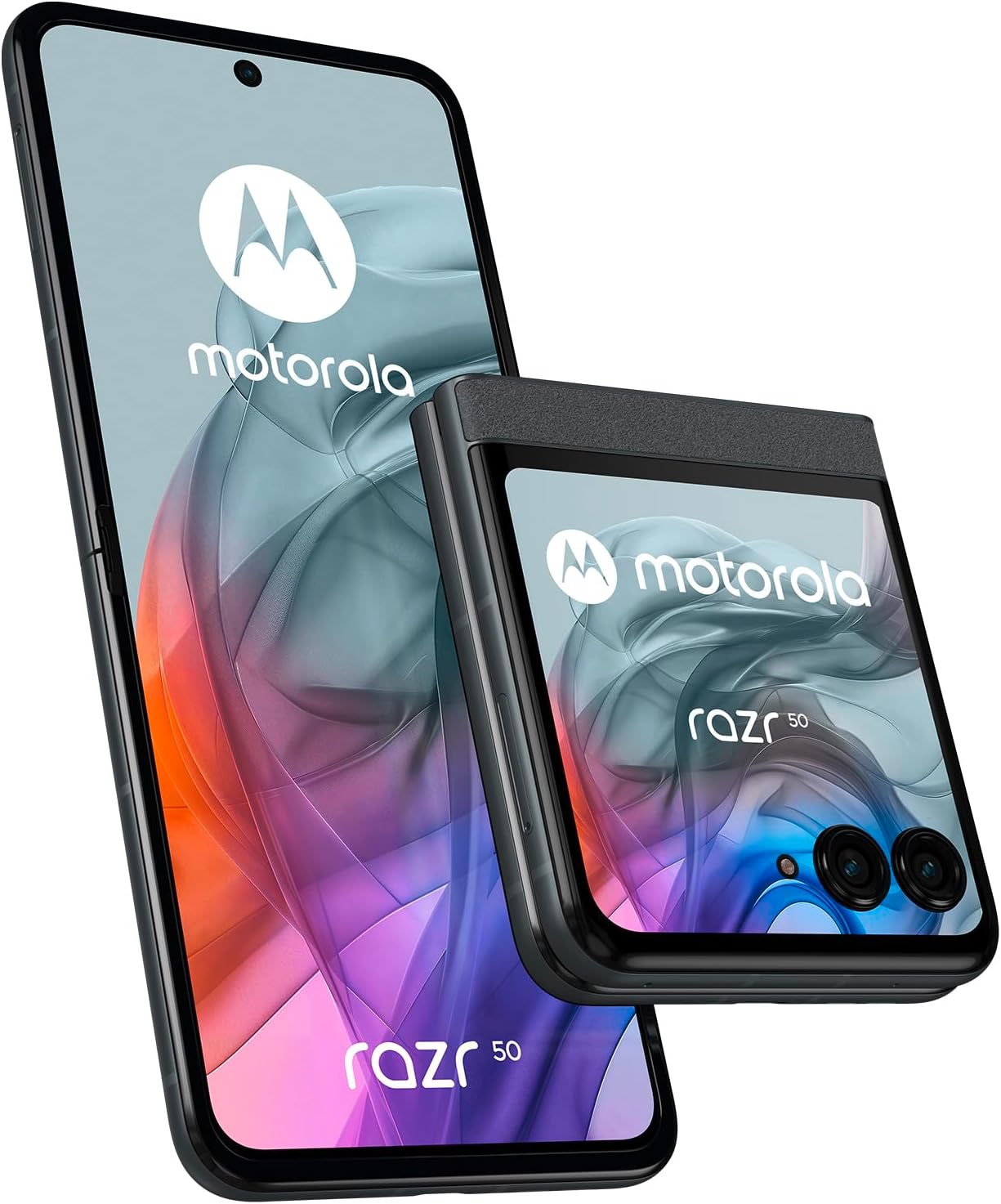 Motorola Razr 50 (8/256GB, AI, 3.63" POLED External Display, Internal 6.9" POLED, 50+13MP, Selfie 32MP, MediaTek Dimensity 7300X, 4200mAh, 33W Charging, Wireless 15W, Dual SIM, Android 14) Koala Grey