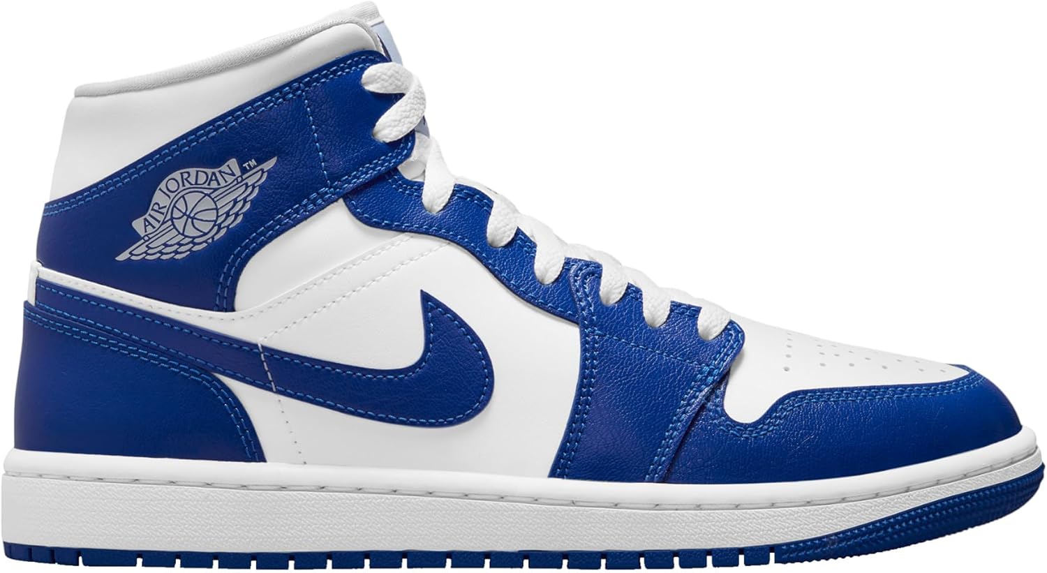 Nike Wmns Air Jordan 1 Mid Women's Basketball Shoes, White Hyper Royal White, 40 EU