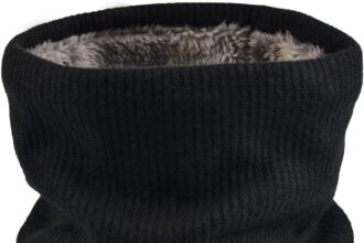 NovForth Warm Soft 2 Layer Knitted and Plush Neck Gaiter Scarf for Women and Men, Practical Accessory Essential for Facing the Cold