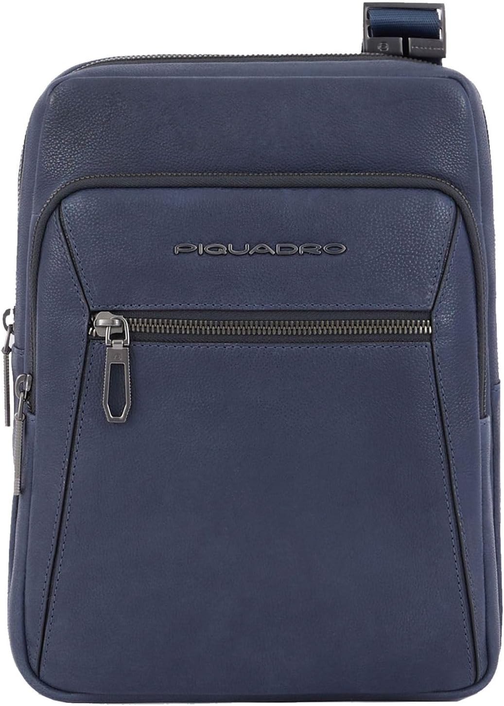 PIQUADRO, iPad© Crossbody Bag with Pockets AirPods©, Blue, blue, Shoulder strap