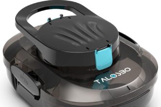 Pleco S1 Wireless Double Motor Pool Robot Automatic Pool Vacuum Cleaner 80 Minutes for Above Ground Pools