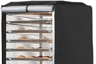 Portapane antipolvere in tessuto 210D rivestito in argento con finestra trasparente in PVC, design di ventilazione a prova di umidità, per teglia da forno a 20 strati (A)