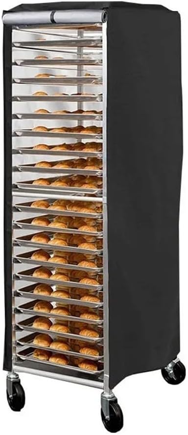 Portapane antipolvere in tessuto 210D rivestito in argento con finestra trasparente in PVC, design di ventilazione a prova di umidità, per teglia da forno a 20 strati (A)