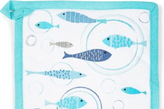 Excelsa North Sea Kitchen Pot Holder, 20 x 20 cm, 100% Cotton Lining, Polyester Filling