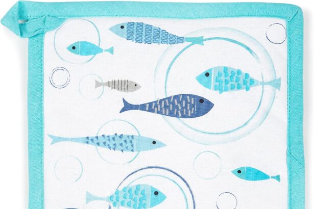 Excelsa North Sea Kitchen Pot Holder, 20 x 20 cm, 100% Cotton Lining, Polyester Filling