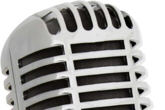 Pyle Retro Dynamic Vocal Microphone Vintage Metallic Unidirectional Cardioid with XLR Cable, Universal Adapter, Studio Recording and Live Performance