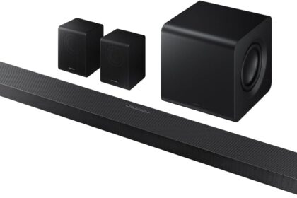 SAMSUNG HW-QS750F/ZF QS Series Soundbar, 10 Speaker, Wireless, Convertible, Dolby 5.1ch, 5.1.3 Channel Audio, DTS Virtual:X, Surround Sound Expansion, Q-Simphony, Titan Black, 2025