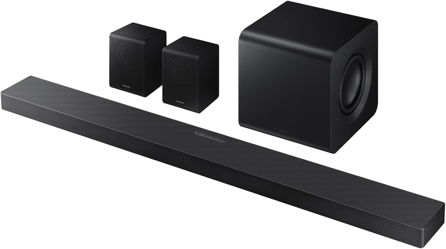 SAMSUNG HW-QS750F/ZF QS Series Soundbar, 10 Speaker, Wireless, Convertible, Dolby 5.1ch, 5.1.3 Channel Audio, DTS Virtual:X, Surround Sound Expansion, Q-Simphony, Titan Black, 2025