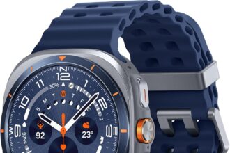 Samsung Galaxy Watch Ultra 2025 (Titanium Blue, LTE, 47mm) Galaxy AI Smartwatch, Shock Resistant Design, Long Lasting Battery, Aerospace Grade Titanium Case [Italian Version]