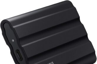 Samsung MU-PE2T0S/EU T7 Shield SSD Portable 2TB USB 3.2 Gen.2 Black Compatible with Mac, iPhone and iPad