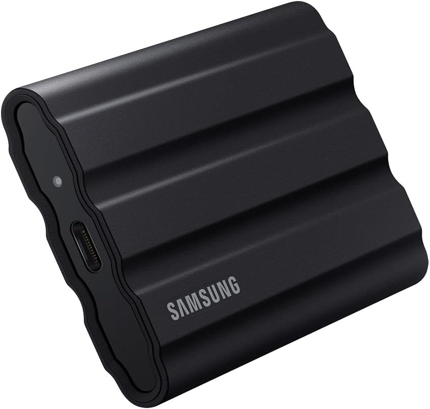 Samsung MU-PE2T0S/EU T7 Shield SSD Portable 2TB USB 3.2 Gen.2 Black Compatible with Mac, iPhone and iPad