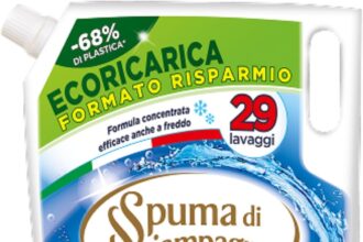 Spuma di Sciampagna - Concetrated Washing Detergent, Marseille Soap, Concentrated Formula Effective Even Cold, Sanitizing with 93% Biodegradable Ingredients - 1300 ml, 29 Washes
