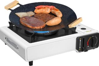 Portable Camping Stove, Portable Combustion Camping Stoves - Single Non Slip with Homogeneous Heat Distribution for Trekking Hiking and Survival