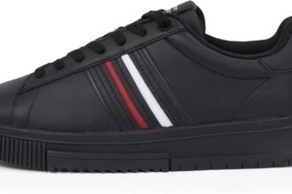Tommy Hilfiger Modern Cupsole Stripes Lth Fm0fm05406 Basso TopUomo