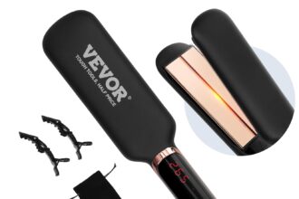 VEVOR Hair Straightener 50.8mm Titanium Hair Straightener with Infrared Negative Ion Technology, Fast Heating with LCD Screen, 11 Temperature Levels for Home Travel in Salon