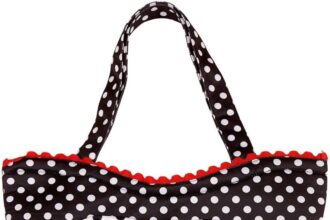 W WIDMANN MILANO Party Fashion 10679 1950s Bag Black and White Polka Dots Accessory Retro Carnival Theme Party