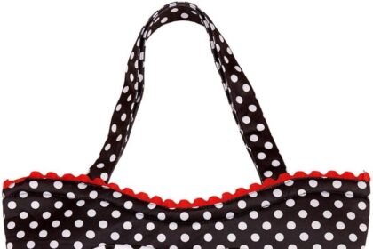 W WIDMANN MILANO Party Fashion 10679 1950s Bag Black and White Polka Dots Accessory Retro Carnival Theme Party
