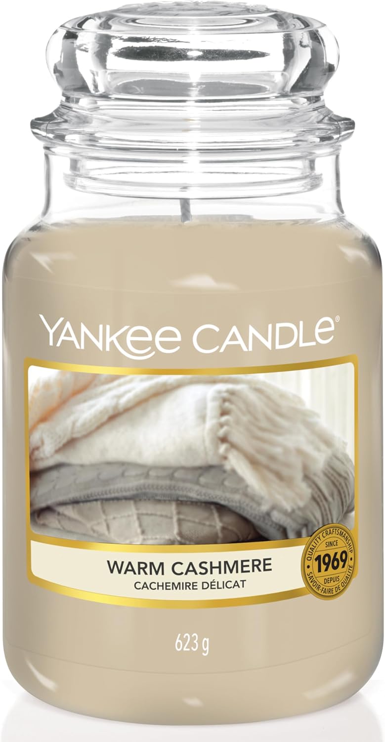 Yankee Candle Large Scented Jar Candle | Warm Cashmere | Burn Time Up to 150 Hours | Gifts for Women