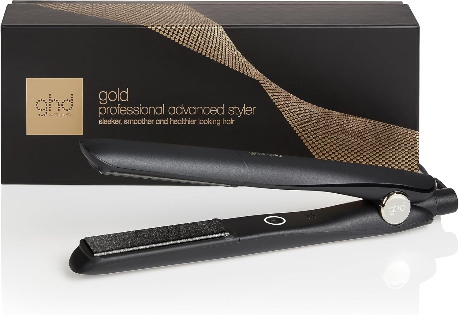 ghd Gold, Piastra Capelli Professionale per Piega Liscia e Mossa, Styler con Tecnologia Dual-Zone e Sensori Termici, Finish Morbido e Lucente da Salone, Cavo Girevole di 2.7 m