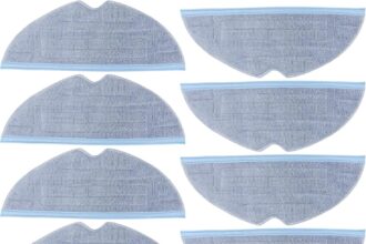 LWMTT 10 Pieces Replacement Cloth for Roborock S8/S8+/S7/S7+/S7 Max V/Plus/Ultra/T7/T7+/T7S+ Cleaning Cloths for Washable and Reusable Microfibre Vacuum Cleaner Accessories